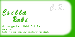 csilla rabi business card